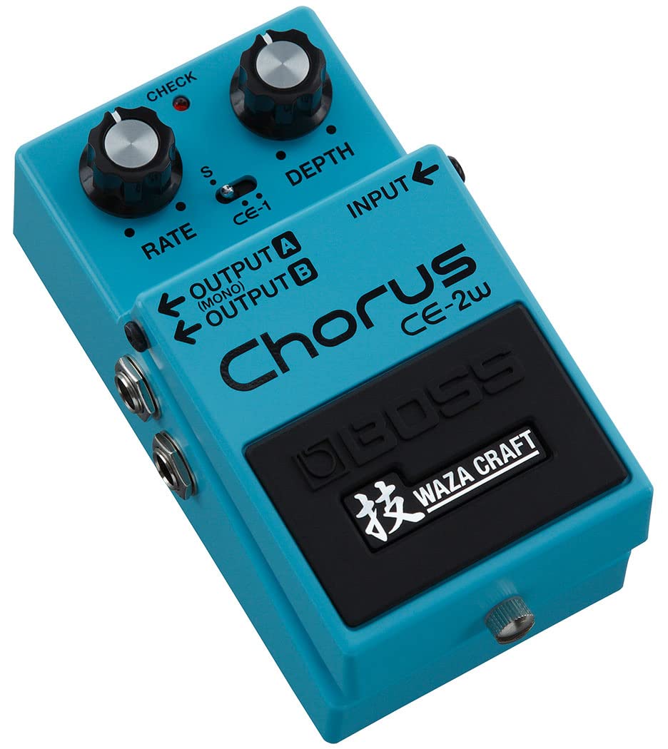 Boss Ce 2W Waza Craft Chorus Bundle With Power Adapter, 10Ft Instrument Cable, 6In Patch Cable, And Picks